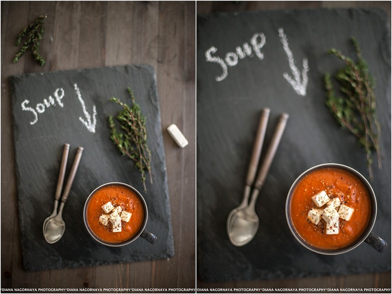 Овощной суп пюре с фетой