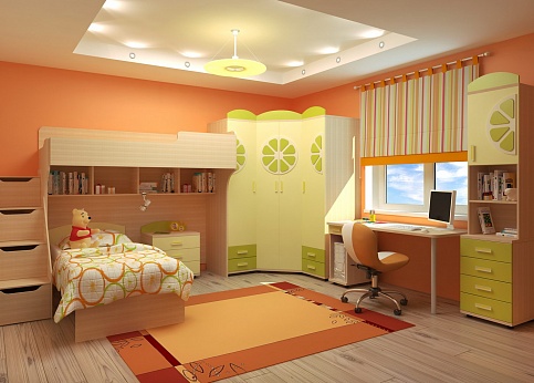 
                                                    Молодежная комната для мальчика девочки двухъярусная кровать мебель для детской                                                